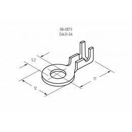 Наконечник кольцевой (НК d5.2мм) 0.5-0.8кв.мм (DJ431-5A) Rexant 08-0073