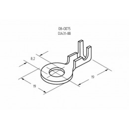 Наконечник кольцевой d8.2мм 1-1.5кв.мм НК 8-1.0-1.5 Rexant 08-0075