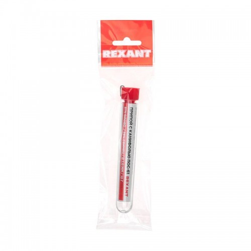 Припой с канифолью 10гр. d1.0мм Rexant 09-3101