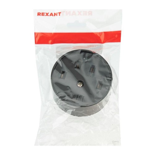 Розетка РШ для электрической плиты 32А 380В 3Р+РЕ (ОУ) черн. Rexant 11-8525