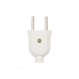 Вилка прямая 6А плоская без заземл. бел. Rexant 11-8946