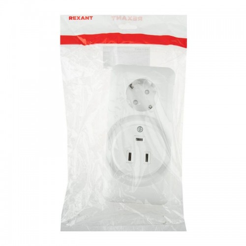 Розетка 2-м ОП РШ/Евро 32А/16А 2P+PE 250В для электроплиты бел. Rexant 11-8982