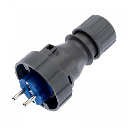 Вилка прямая влагозащищенная 2P+РE 16А IP68 Rexant 111-013