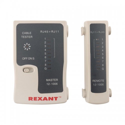 Тестер кабеля RJ45+RJ11 (HT-C004) (TL-468) Rexant 12-1006