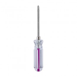 Отвертка комбинированная прозрачная рукоятка двухсторонний стержень 120мм (крестовая PH2 шлицевая SL 6мм) Rexant 12-4742