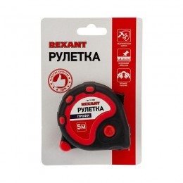 Рулетка измерительная Профи 5мх19мм прорезиненный корпус Rexant 12-9005