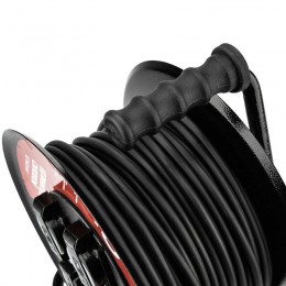 Удлинитель на метал. катушке 4х40м с заземл. IP44 КГ 3х2.5кв.мм с выключателем с защ. крышками Rexant 13-5015