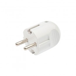 Вилка Евро прямая 16А с заземл. бел. Rexant 16-0732