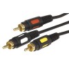 Шнур 3RCA Plug - 3RCA Plug 3м (GOLD) (уп.10шт) Rexant17-0214