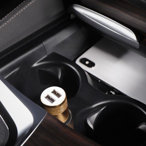 Автозарядка в прикуриватель 2хUSB (АЗУ) (1000+2100 mA) Rexant 18-1199