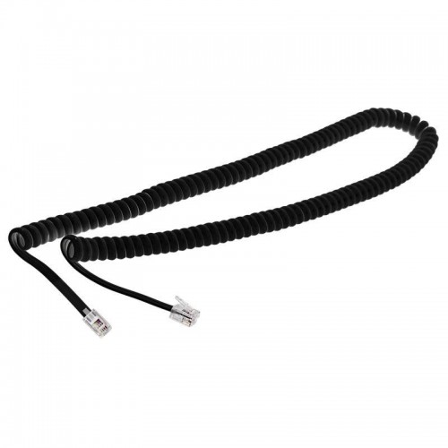 Шнур телеф. витой 4м (джек-джек) черн. Rexant 18-2043