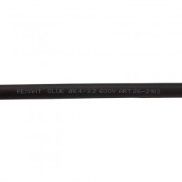 Трубка термоусадочная двустенная клеевая 6.4/3.2 (2:1) (уп.10шт) по 1м черн. Rexant 26-2103