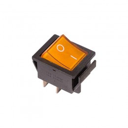 Выключатель клавишный 250В 16А (4с) ON-OFF желт. с подсветкой (RWB-502 SC-767 IRS-201-1) Rexant 36-2333