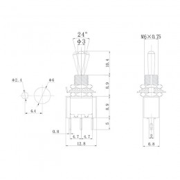 Тумблер 250В 3А (3с) ON-OFF-ON 1п Micro (MTS-103) Rexant 36-4011