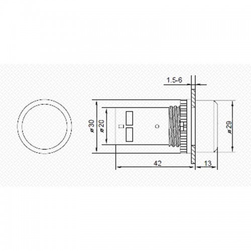 Кнопка EB22 возвратная красн. NO+NC 230 В Rexant 36-5530