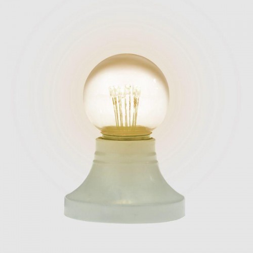 Лампа светодиодная 1Вт шар d45 6LED прозрачная тепл. бел. E27 эффект лампы накаливания Neon-Night 405-126