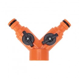 Разветвитель 2-х канальный на кран 3/4-1/2дюйма ЧЕТЫРЕ СЕЗОНА 62-0223