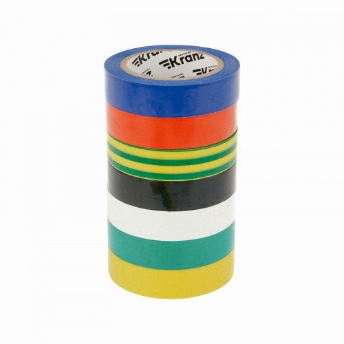 Набор изоляционных лент 0.13х15мм 10м 7 цветов Kranz KR-09-2010-E