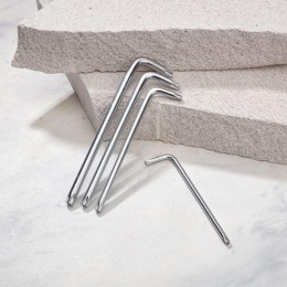 Набор ключей имбусовых Tamper-Torx 9шт ТТ10-ТТ50 закаленные удлиненные никель Kranz KR-12-5221