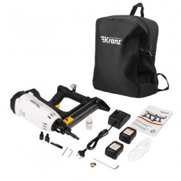 Пистолет гвоздезабивной газовый монтажный GN95 95Дж длина гвоздей 15-40мм d2.7-3мм KRANZ KR-16-1650