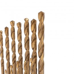 Набор сверл по металлу 1.5-6.5мм (через 0.5мм; 3.2мм; 4.8мм) HSS ТИТАН шестигранный хвостовик (уп.13шт) Kranz KR-91-0622