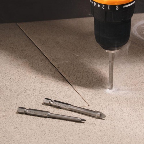 Набор сверл по керамической плитке 5-6-8мм шестигранный хвостовик Kranz KR-91-0655