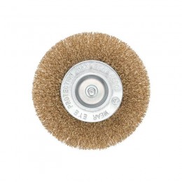 Щетка дисковая для дрели витая латунированная проволока 100мм Kranz KR-91-1231