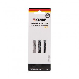 Набор полотен для электролобзика № 1 T101B/T111C/T119BO 3шт Kranz KR-92-0321