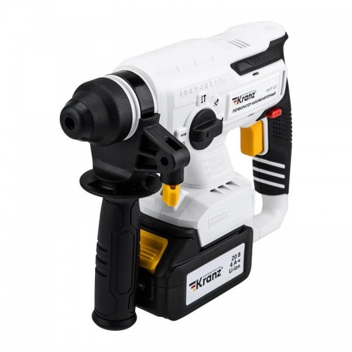 Перфоратор аккумуляторный SDS-plus 2.2Дж 1х4А.ч в кейсе Kranz KR-PT-120