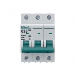 Выключатель автоматический модульный 3п C 25А 6кА ВА-103 DEKraft 12307DEK