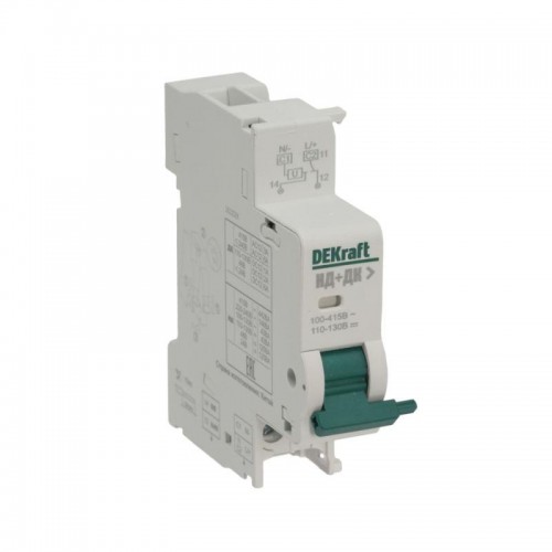 Расцепитель независимый с доп. контактом 220В для ВА-101 нов. DEKraft 18102DEK