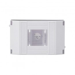Корпус навесной ЩРН-П-2/4 12.5х7.8х5.8 2-4мод. IP30 пластик. бел. DEKraft 31031DEK