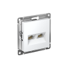 Розетка компьютерная 2-м AtlasDesign RJ45 кат.6A механизм бел. SE ATN000188