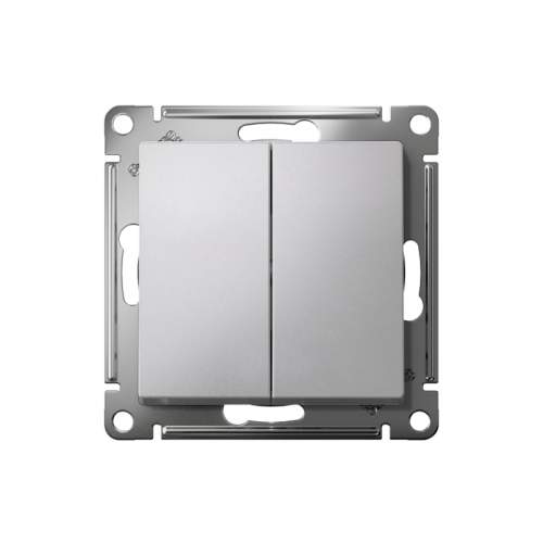 Выключатель 2-кл. AtlasDesign (сх. 2) 10А с самовозвратом механизм алюм. SE ATN000317