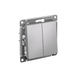 Выключатель 2-кл. AtlasDesign (сх. 2) 10А с самовозвратом механизм алюм. SE ATN000317