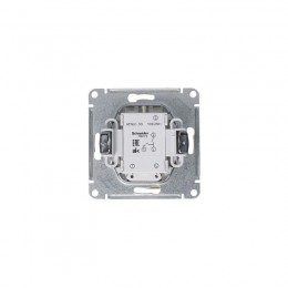 Выключатель 2-кл. СП AtlasDesign 10А IP20 (сх. 5а) 10AX с подсветкой механизм алюм. SE ATN000353