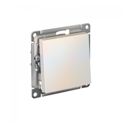 Выключатель 1-кл. СП AtlasDesign 10А IP20 (сх. 1) 10AX с самовозвратом механизм жемчуж. SE ATN000415