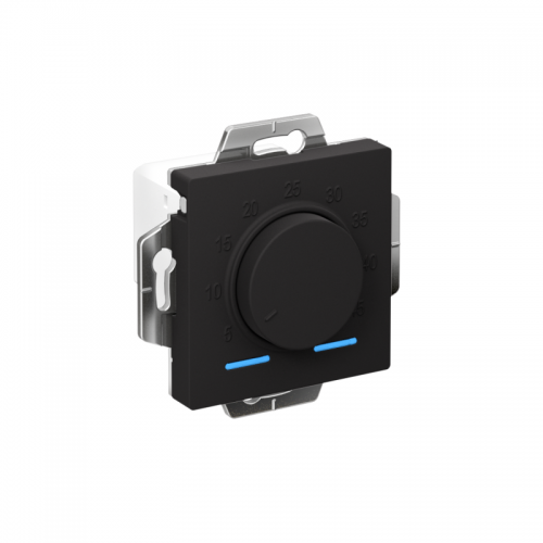 Механизм термостата AtlasDesign 10А электрон. для теплого пола с выносным датчиком +5град.C +45град.C в сборе карбон SchE ATN001035