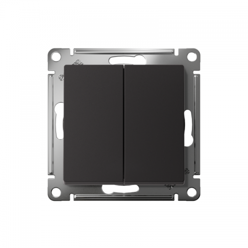 Переключатель перекрестный 2-кл. AtlasDesign 2хсх.7 10АХ механизм карбон SE ATN001073