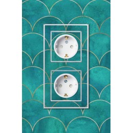 Розетка 1-м СП AtlasDesign Art 16А IP20 с заземл. защ. шторки механизм бел. SE ATN200145