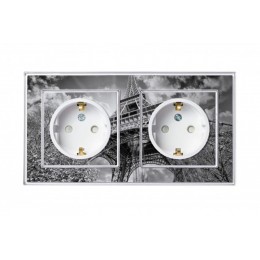 Розетка 1-м СП AtlasDesign Art 16А IP20 с заземл. защ. шторки механизм бел. SE ATN200145