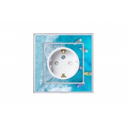 Розетка 1-м СП AtlasDesign Art 16А IP20 с заземл. защ. шторки механизм бел. SE ATN200145