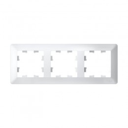 Рамка 3-м AtlasDesign Air бел./дым. бел. SE ATN220103