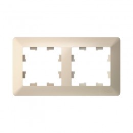 Рамка 2-м AtlasDesign Air беж./дым. бел. SE ATN220202