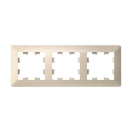 Рамка 3-м AtlasDesign Air беж./дым. бел. SE ATN220203