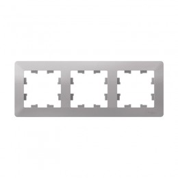 Рамка 3-м AtlasDesign Air алюм./дым. черн. SE ATN220303