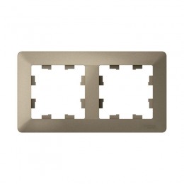 Рамка 2-м AtlasDesign Air шампань/дым. черн. SE ATN220502