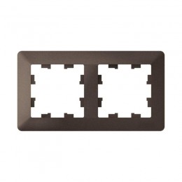 Рамка 2-м AtlasDesign Air мокко/дым. черн. SE ATN220602