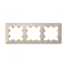 Рамка 3-м AtlasDesign Air песочн./дым. бел. SE ATN221203