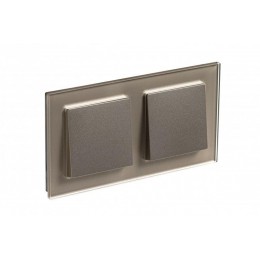 Рамка 2-м AtlasDesign Nature стекло шампань SE ATN320502